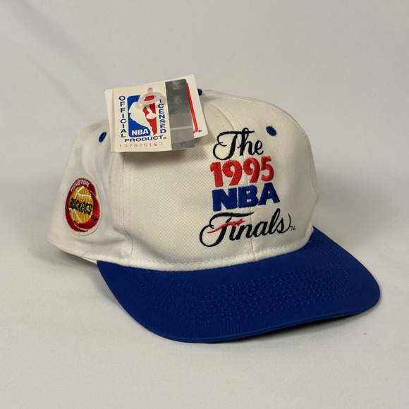LOGO 7 Other - Vintage 1995 NBA Finals Houston Rockets Snapback Hat NWT OSFA White Blue Logo 7